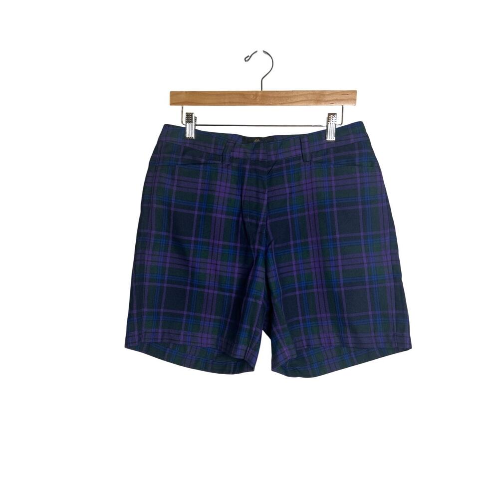 Gresham Blake Isle of Skye‎ Purple Tartan Trouser Shorts Women Size 10
